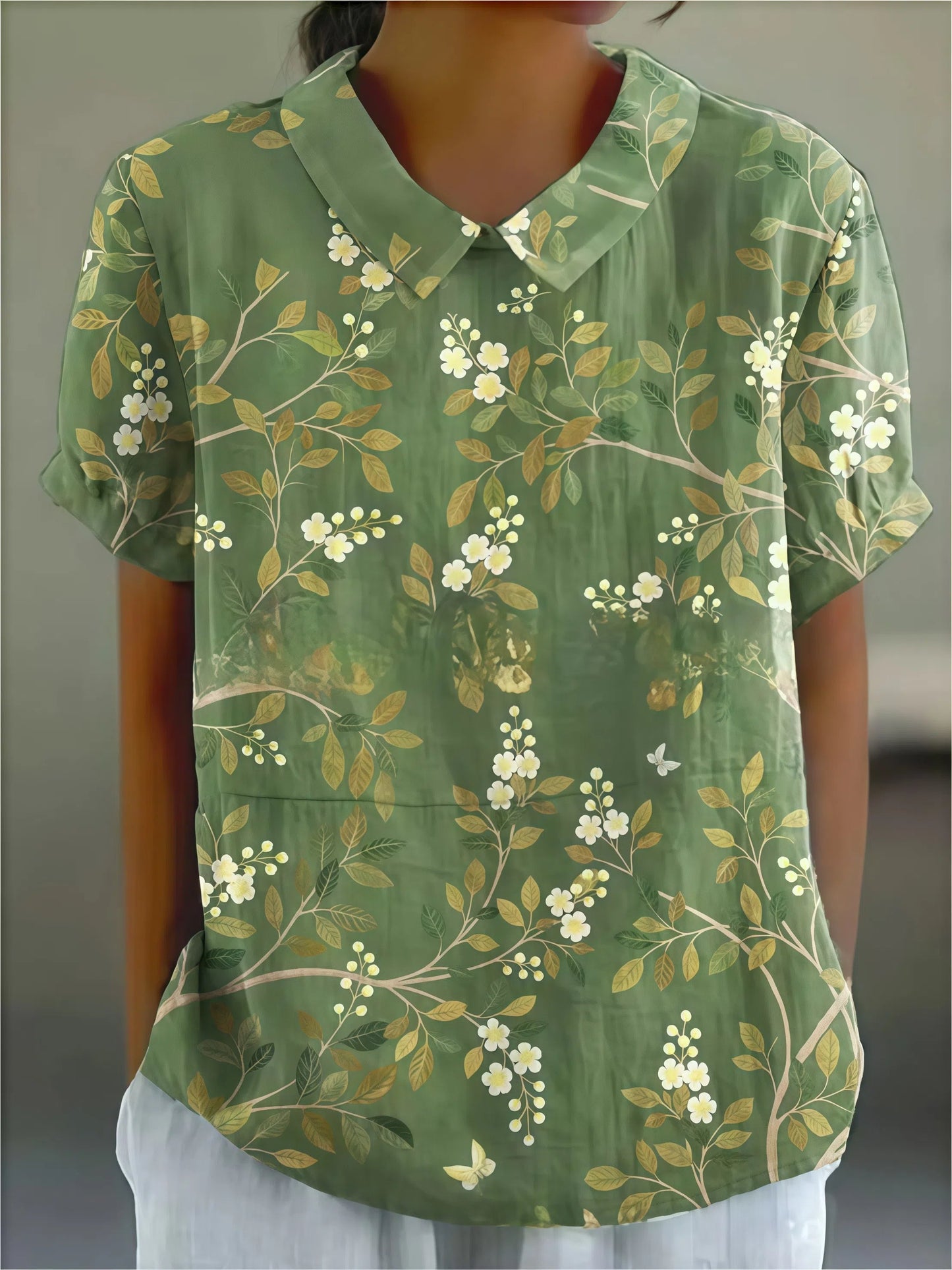 Alejandra - Bequemes Hemd mit Blumenmuster