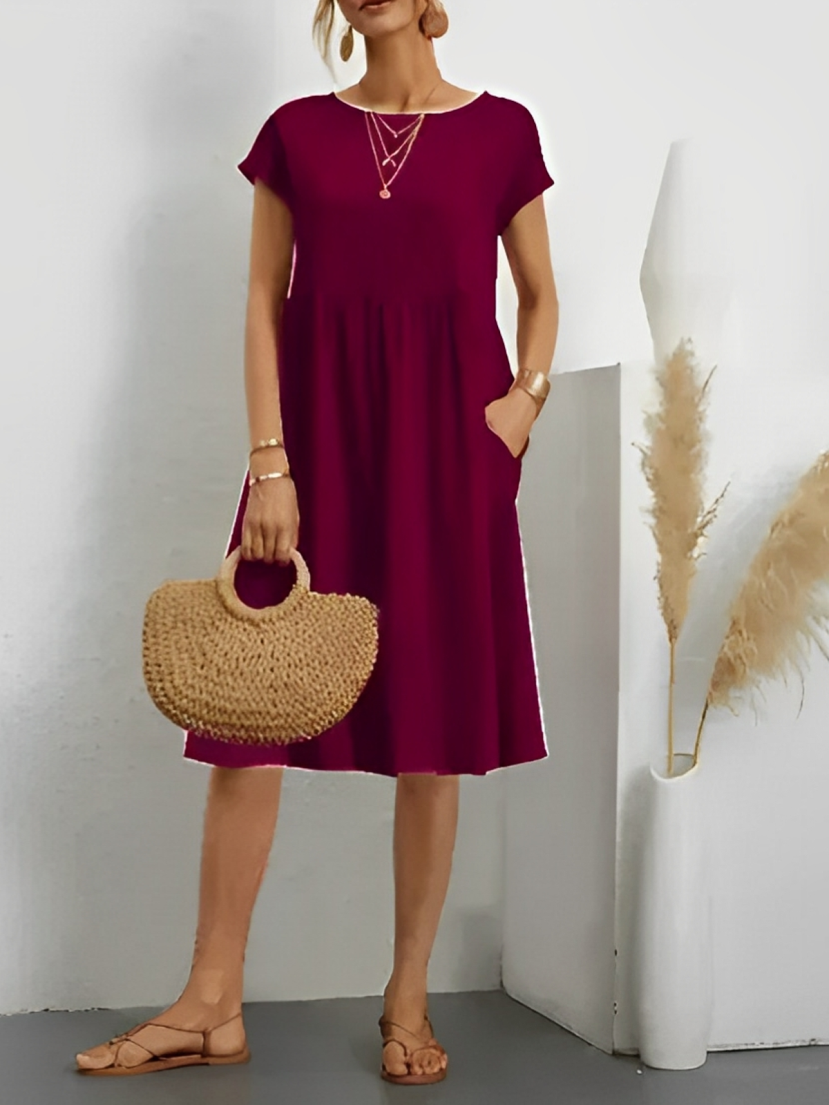 Amira – Elegantes Sommerkleid mit Ärmeln