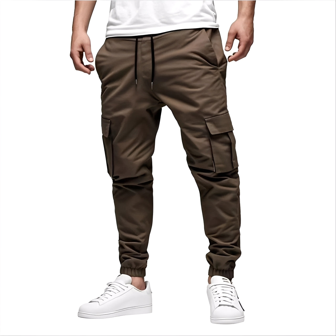 Tevin - Bequeme, eng geschnittene Stretch-Cargohose für Herren