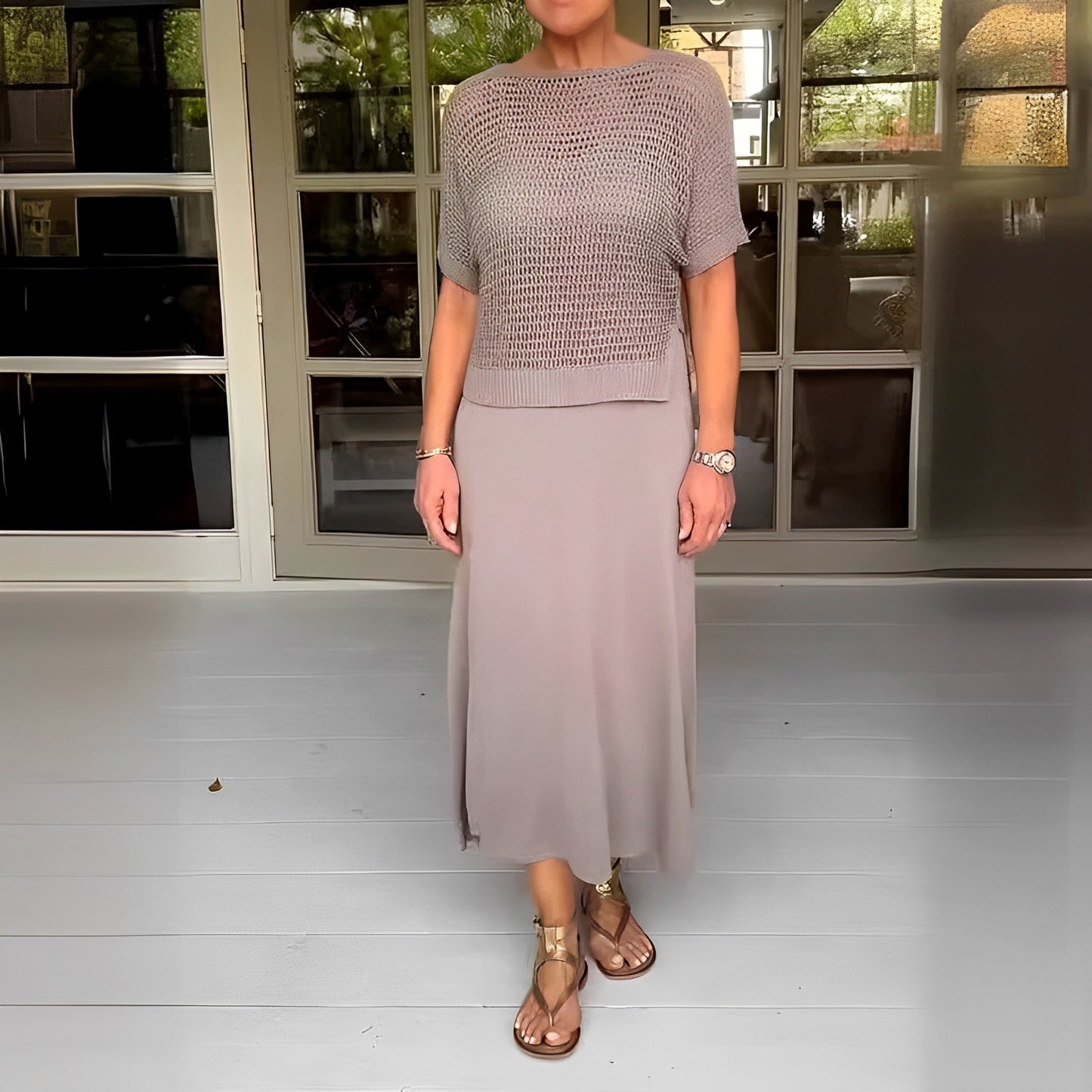 Salome - Elegantes 2-teiliges Strick-Set für Damen
