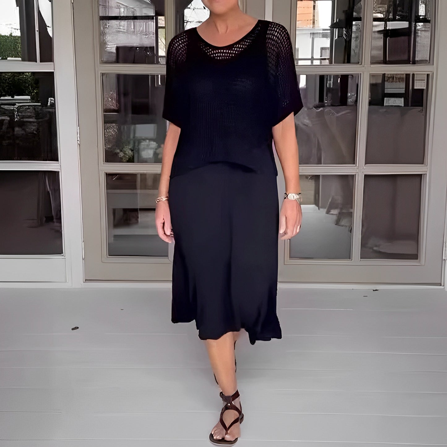 Salome - Elegantes 2-teiliges Strick-Set für Damen