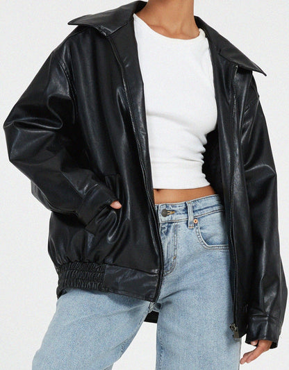 Anouk – Locker geschnittene Damenlederjacke