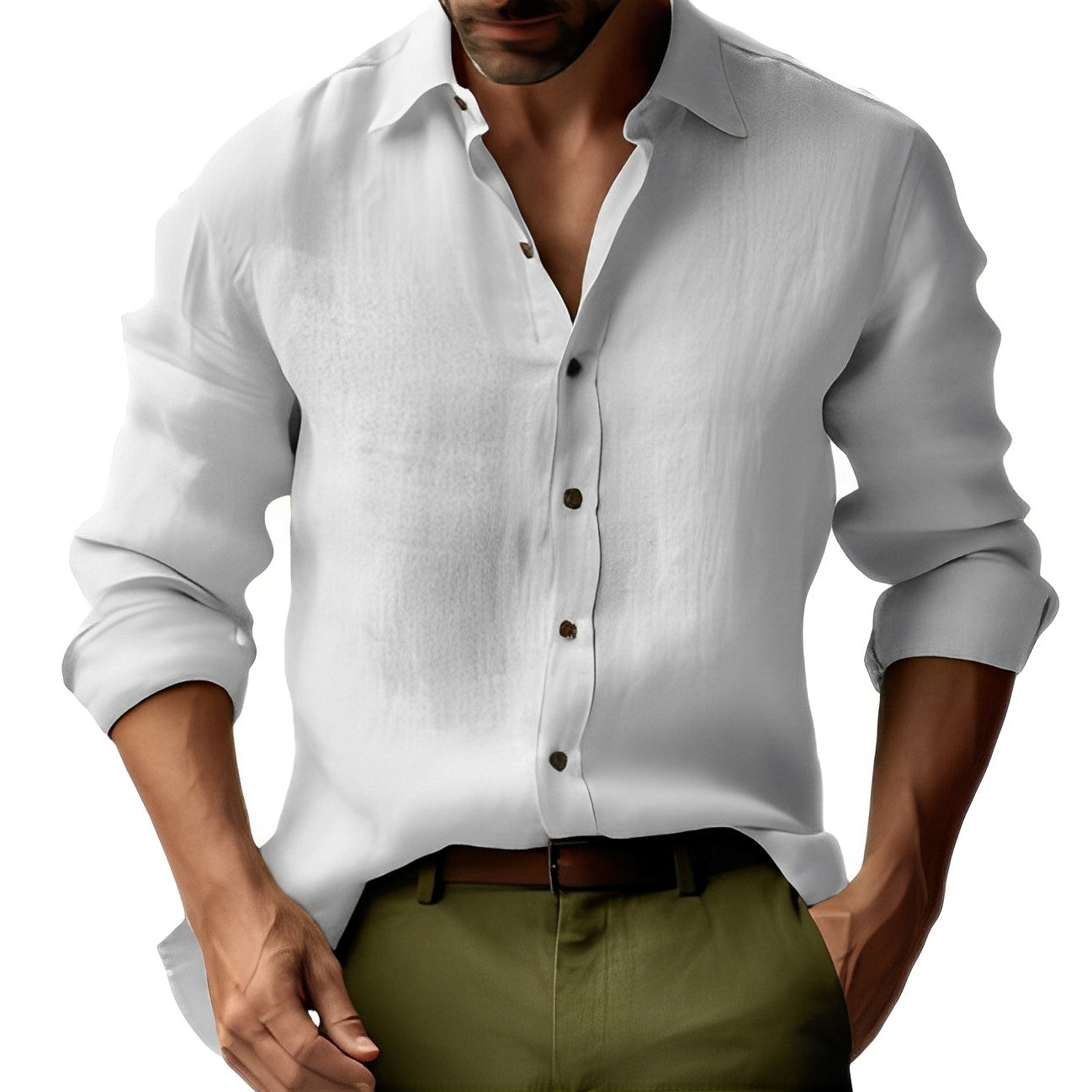 Emile - Einfaches, klassisches Herren-Leinenhemd