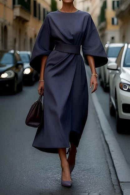 Elena - Schickes, lockeres Damenkleid mit Gürtel