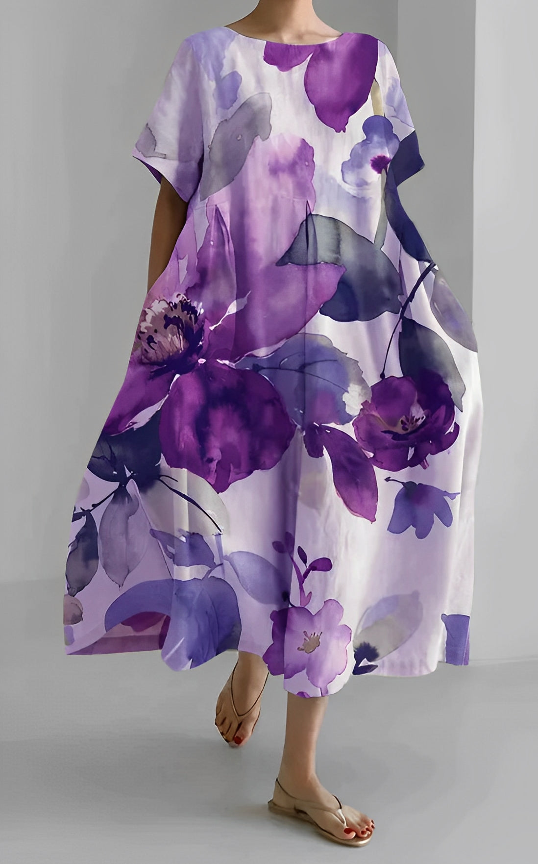 Purdie - Langes Kleid in Übergröße für Damen