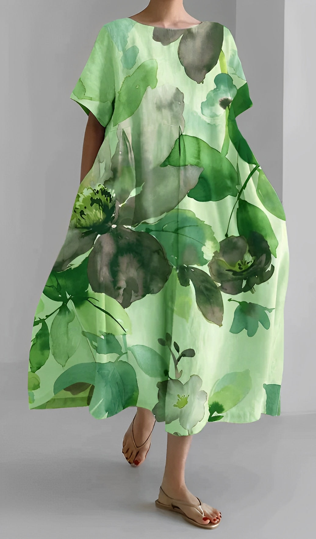 Purdie - Langes Kleid in Übergröße für Damen