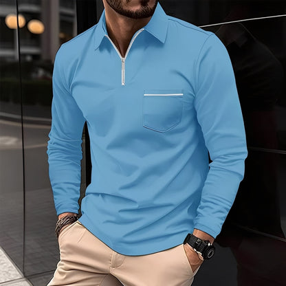 Bernard - Gemütliches Langarm-Shirt mit Männer-Tasche