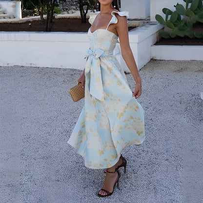 Adalyn - Blumenkleid mit Schleife an der Taille für Damen