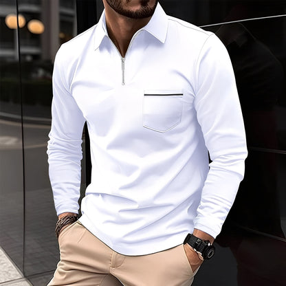 Bernard - Gemütliches Langarm-Shirt mit Männer-Tasche