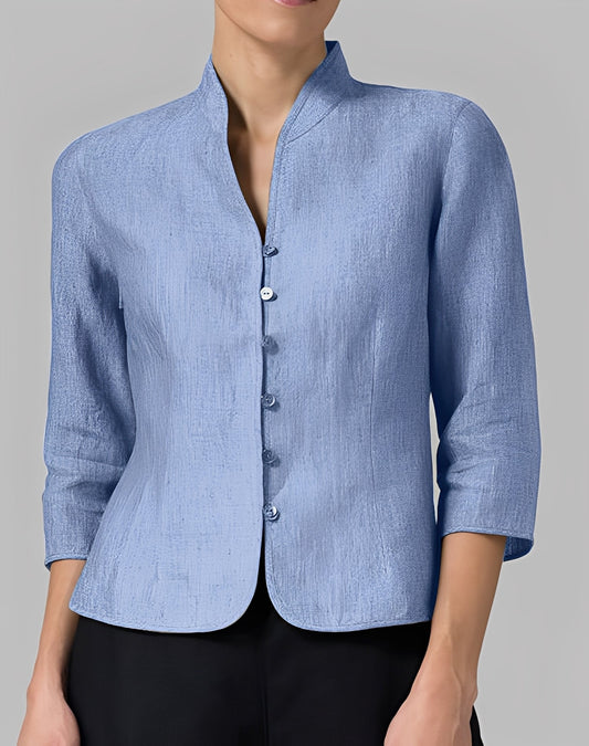 Lolicia - Gemütliche Damenbluse mit Dreiviertelärmeln