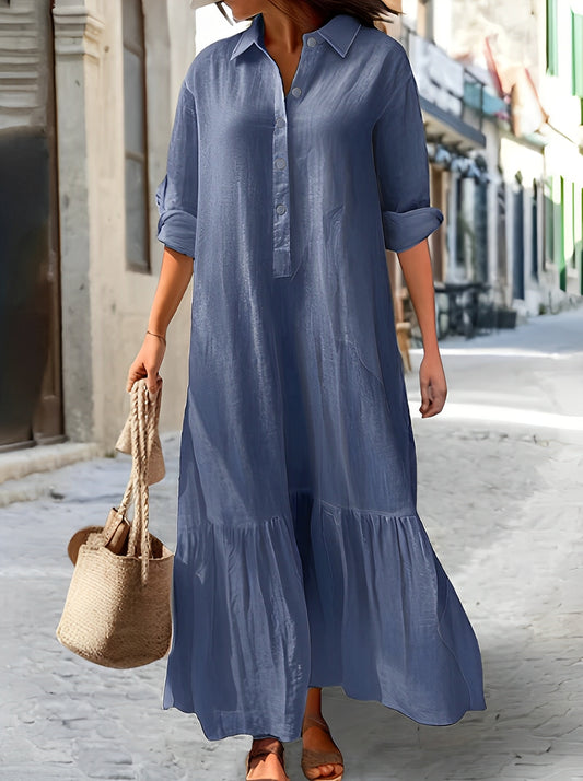 Chantel - Vintage-Hemdkleid mit Knöpfen für Damen