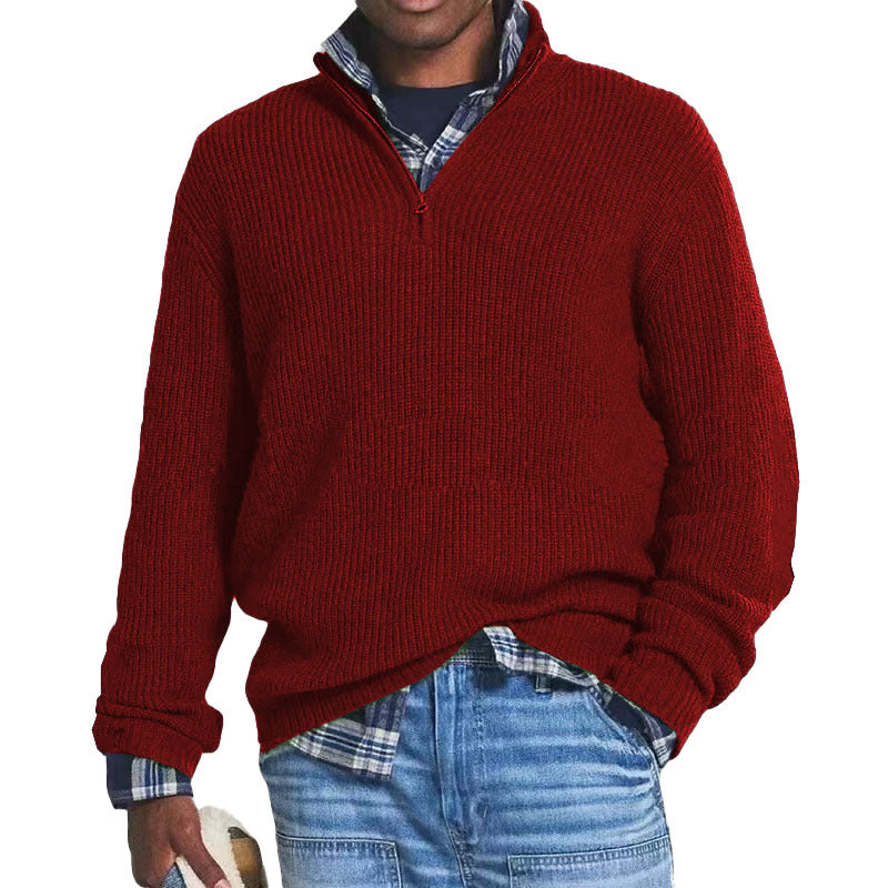Charlton - Gemütlicher Herrenpullover aus Kaschmir mit Reißverschluss