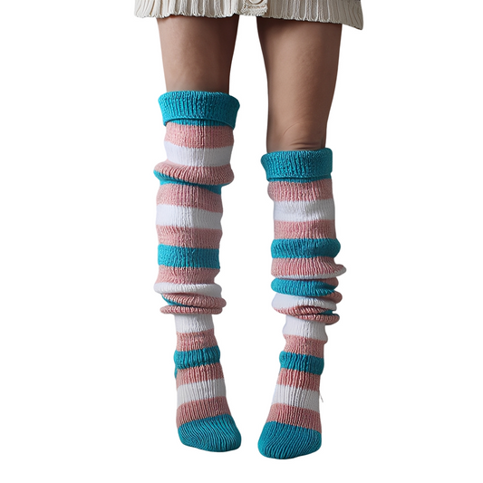 Rhianna - Elegante lange gestreifte Damensocken