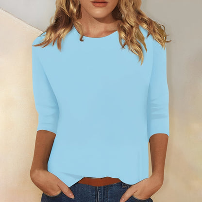 Katherina - Bequemes Damen-Shirt mit langen Ärmeln und Rundhals