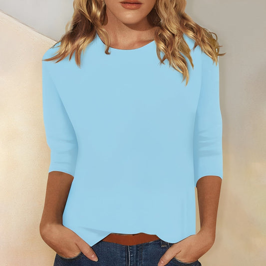 Katherina - Bequemes Damen-Shirt mit langen Ärmeln und Rundhals