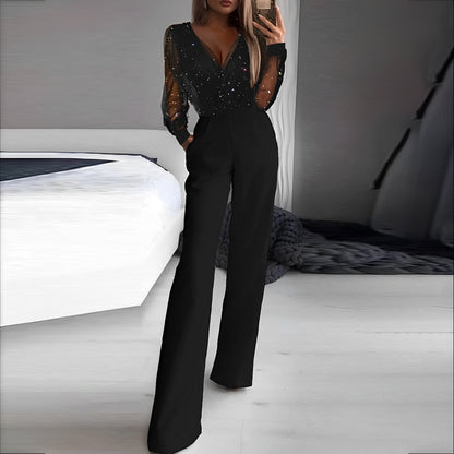 Catherina - Eleganter Damen-Jumpsuit mit V-Ausschnitt