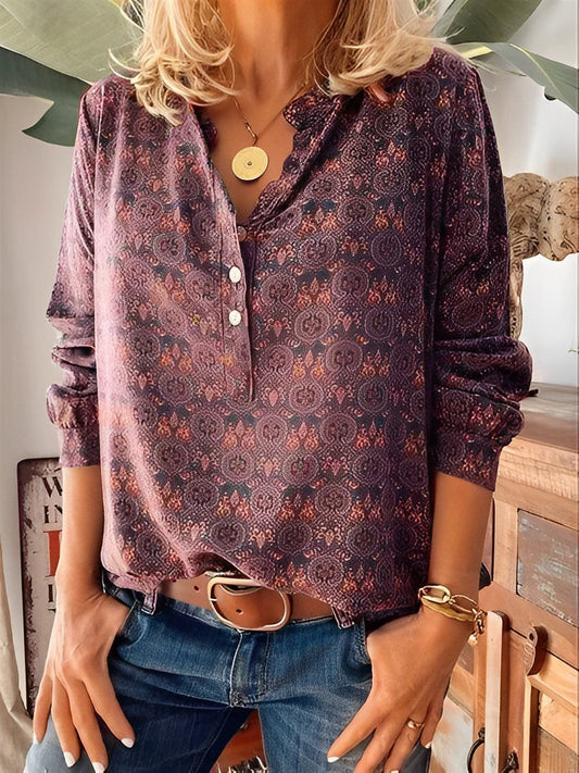 Bellamy - Klassische Damenbluse mit Muster