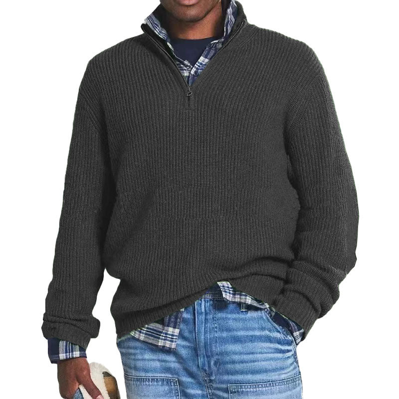 Charlton - Gemütlicher Herrenpullover aus Kaschmir mit Reißverschluss