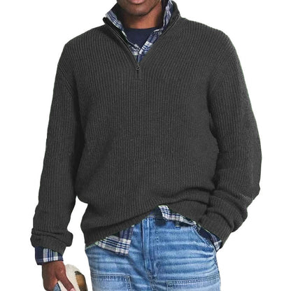 Charlton - Gemütlicher Herrenpullover aus Kaschmir mit Reißverschluss