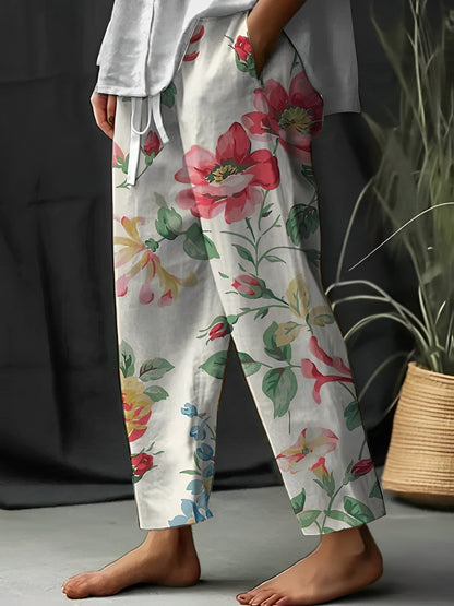 Braelyn - Lässige, entspannte Blumenhose für Damen