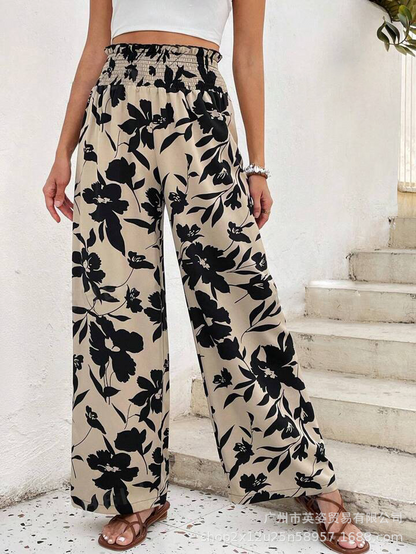 Sharise - Hoch taillierte Hose mit weitem Bein für Damen