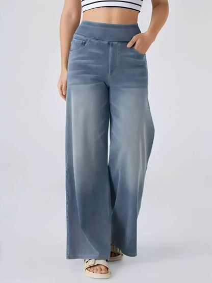 Miley - Frauenjeans mit Stretch, hohem Bund und geradem Bein