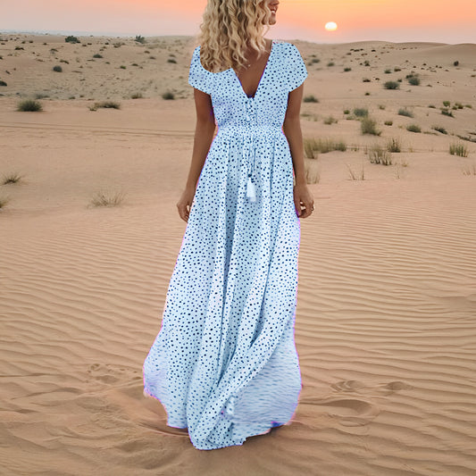 Shanna - Polka-Dot-Boho-Strandkleid für Damen