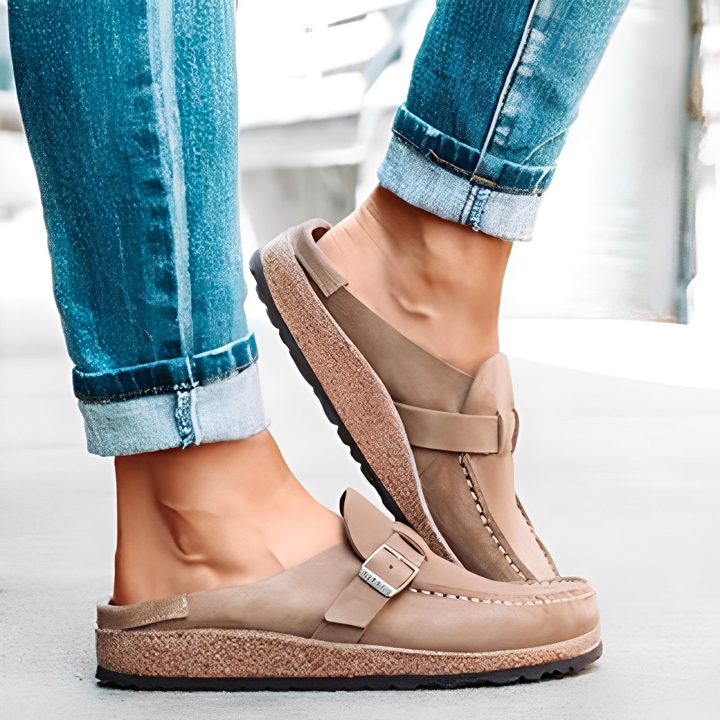 Briana - Damen Slip-On-Sandalen mit Bändern und Bequemlichkeit