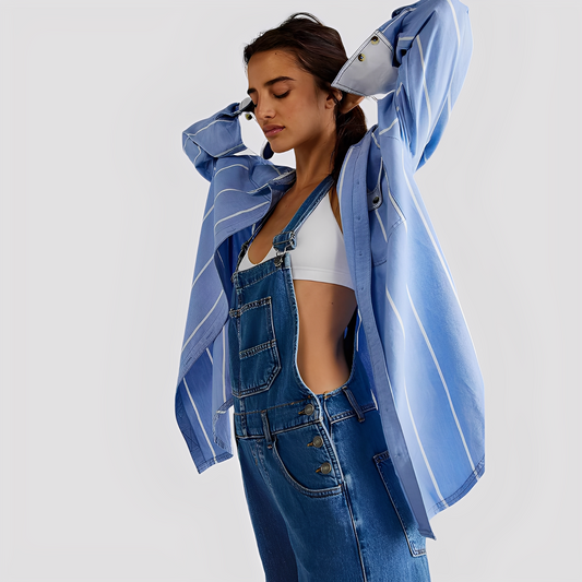 Mildred - Bequeme, klassische Damenjeans-Latzhose