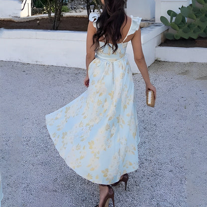 Adalyn - Blumenkleid mit Schleife an der Taille für Damen
