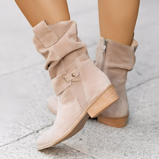 Celestine - Trendige kurze Damenstiefel mit runder Spitze