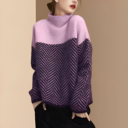 Antonia - Schicker Patchwork-Strickpulli für Damen