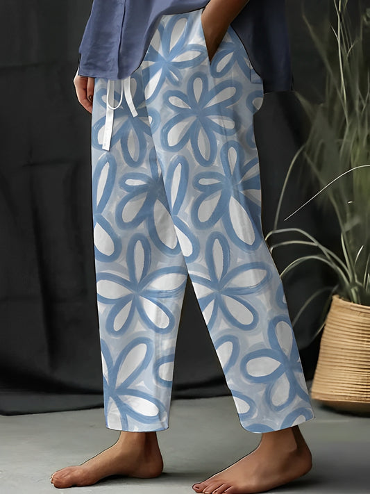 Braelyn - Lässige, entspannte Blumenhose für Damen