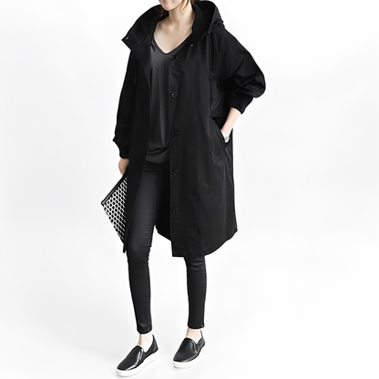 Giselle - Damen-Regenmantel mit Kapuze, wasserdicht