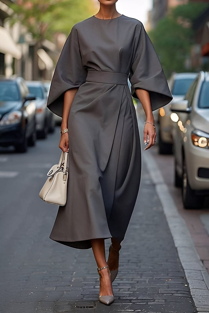 Elena - Schickes, lockeres Damenkleid mit Gürtel