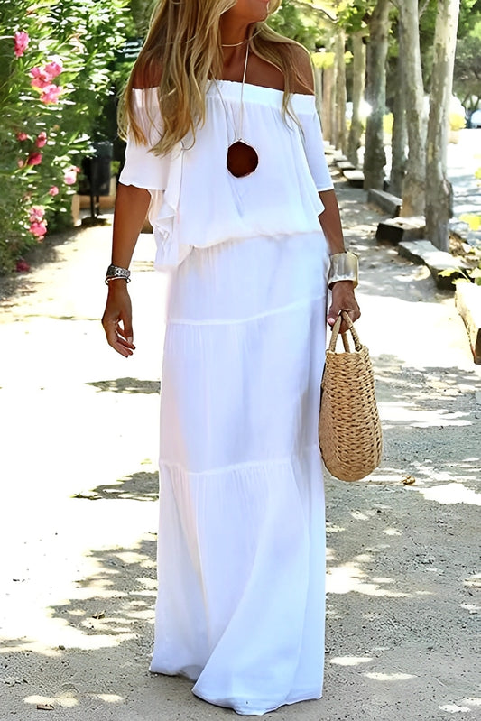 Shaye - Schulterfreies Sommer-Maxikleid für Damen