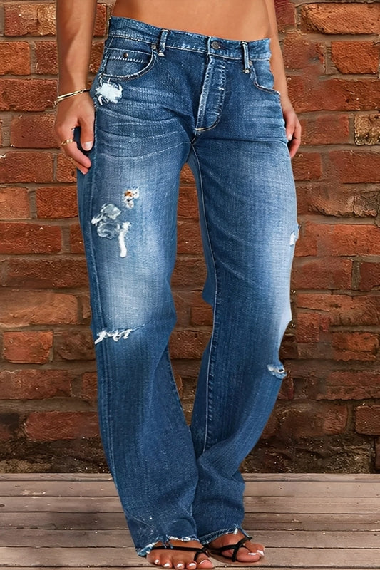 Demetria - Traditionelle Damenjeans mit niedrigem Bund