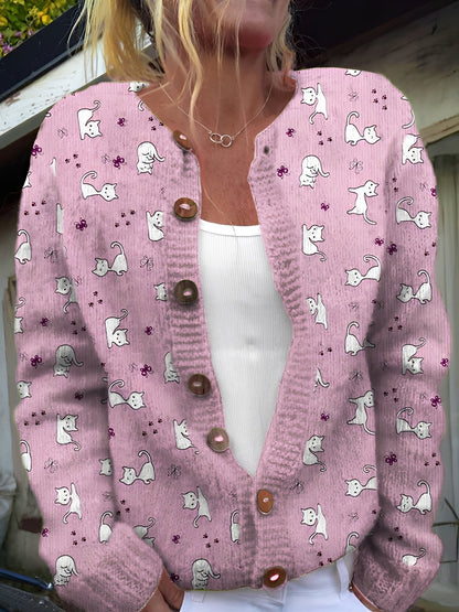 Kandace - Eleganter Damen-Cardigan mit Blumenmuster