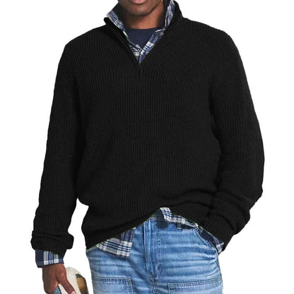 Charlton - Gemütlicher Herrenpullover aus Kaschmir mit Reißverschluss