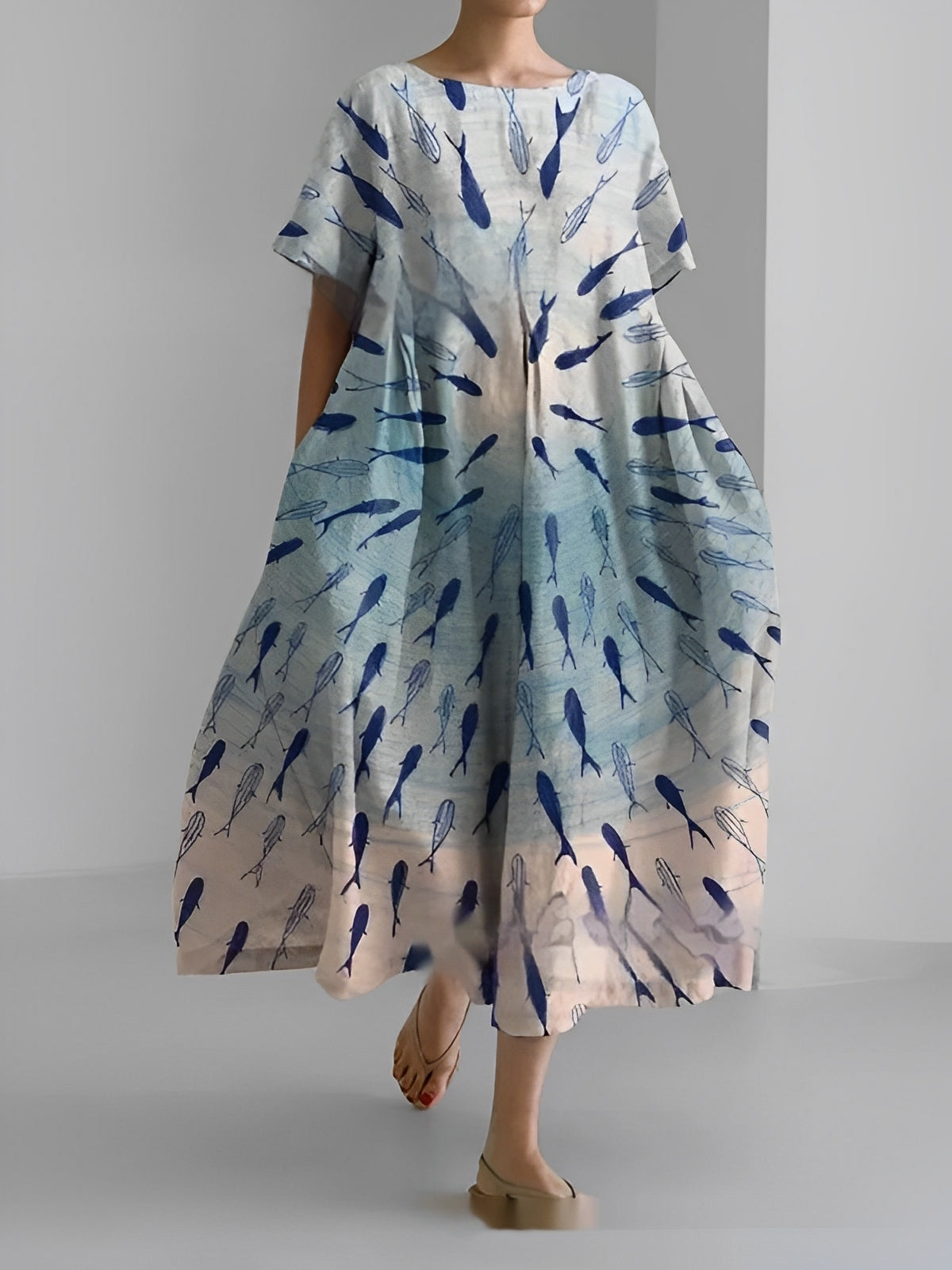 Purdie - Langes Kleid in Übergröße für Damen