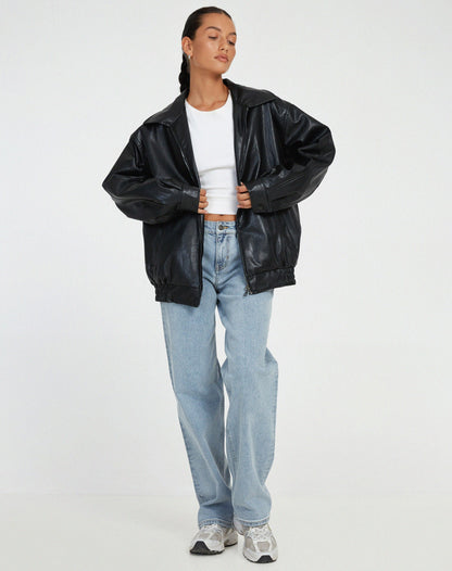 Anouk – Locker geschnittene Damenlederjacke