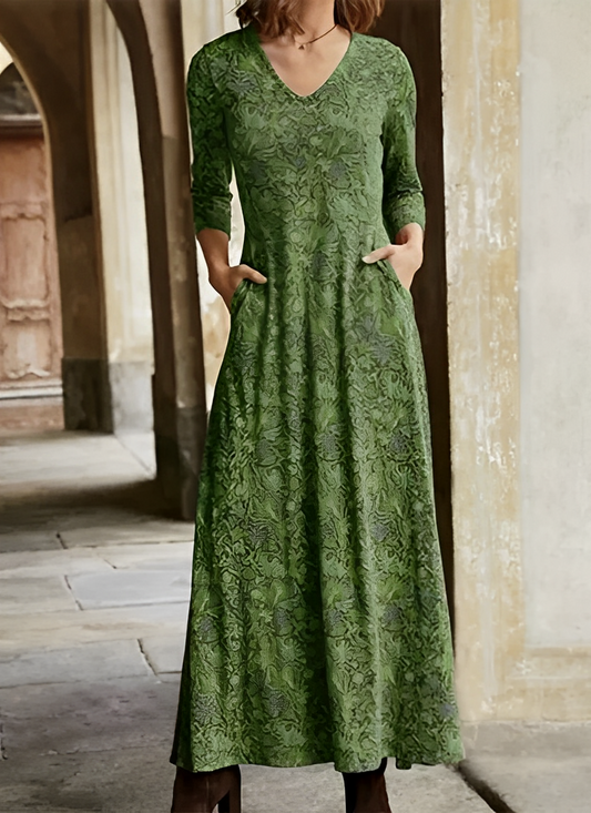 Bernadine - Damenkleid mit langen Ärmeln und Design