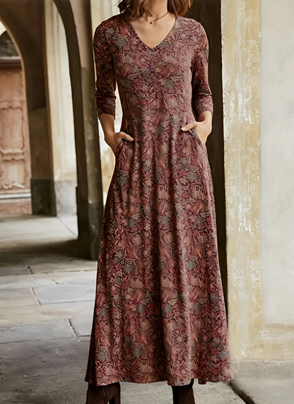 Bernadine - Damenkleid mit langen Ärmeln und Design