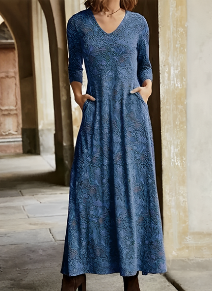 Bernadine - Damenkleid mit langen Ärmeln und Design