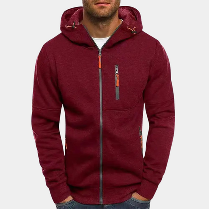 Bilbo - Vielseitiger Herrenpullover mit Zipper und Kapuze