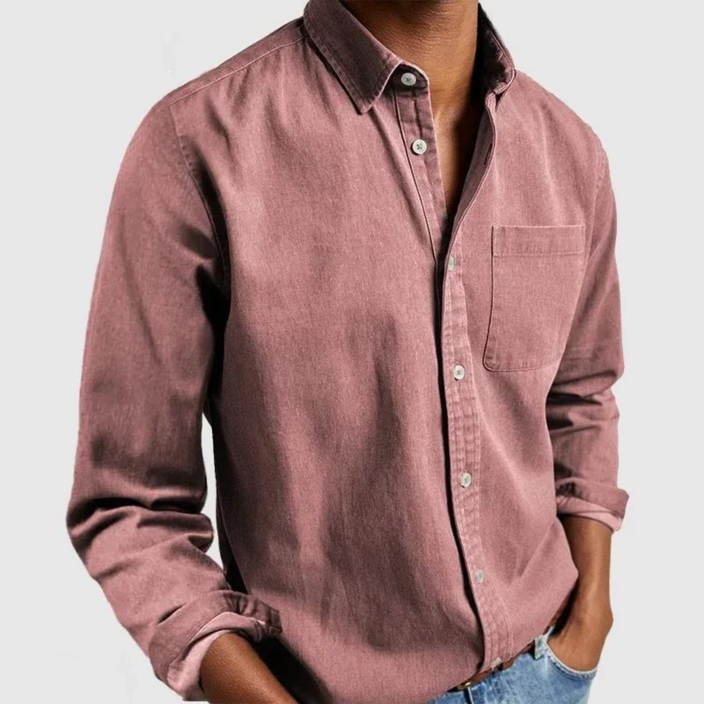 Blake - Gemütliches Herren-Langarmshirt mit Kragen