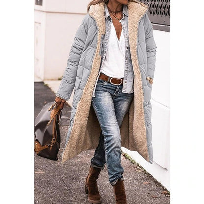Ariadna - Lange umdrehbare Winterjacke für Damen