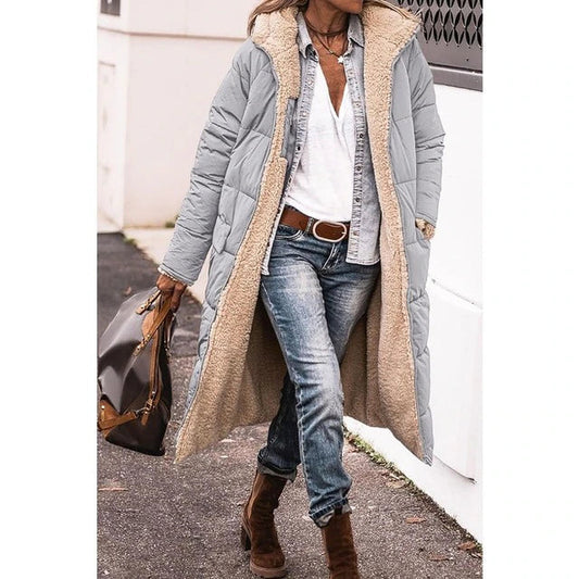 Ariadna - Lange umdrehbare Winterjacke für Damen