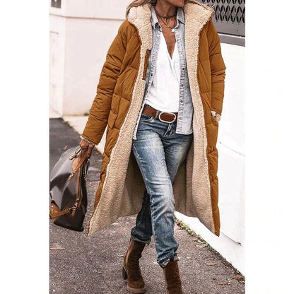 Ariadna - Lange umdrehbare Winterjacke für Damen