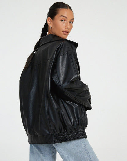 Anouk – Locker geschnittene Damenlederjacke